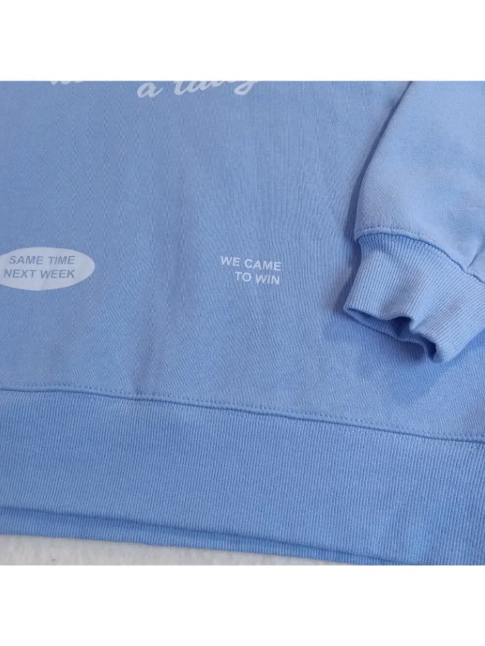 Wild Fable Women's Boxy Oversized Sweatshirt Blue Weekend Football Club Size M - Picture 14 of 14